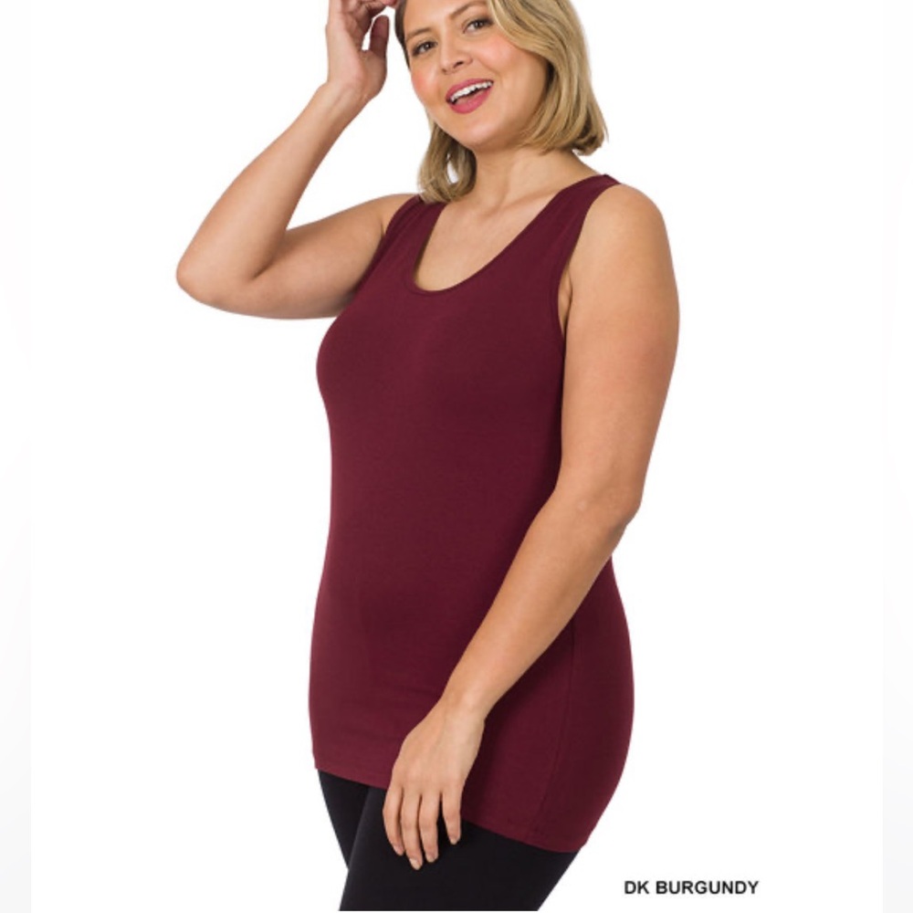 PLUS COTTON SPANDEX RACERBACK TANK